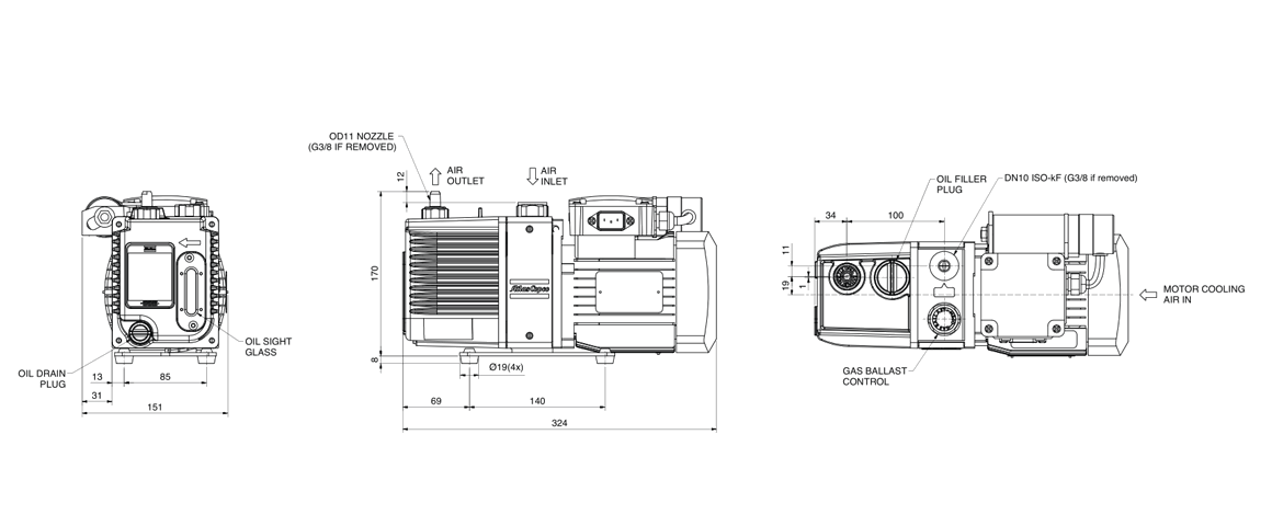 GVD 1.5雙級旋片真空泵